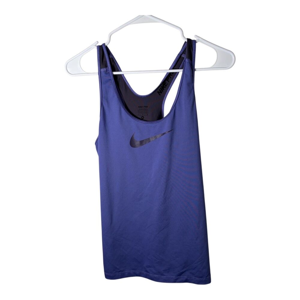 Nike Pro Tank Top Women's Medium Purple Racerback Athletic Active Shirt